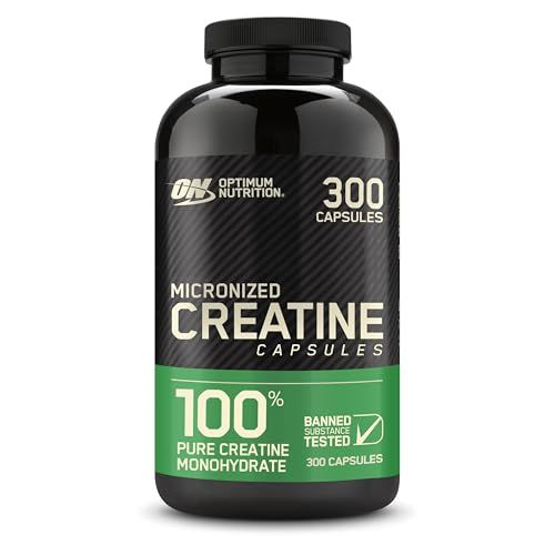 Optimum Nutrition Micronized Creatine Monohydrate Capsules, Keto Friendly, 2500mg, 300 Capsules Packaging May Vary