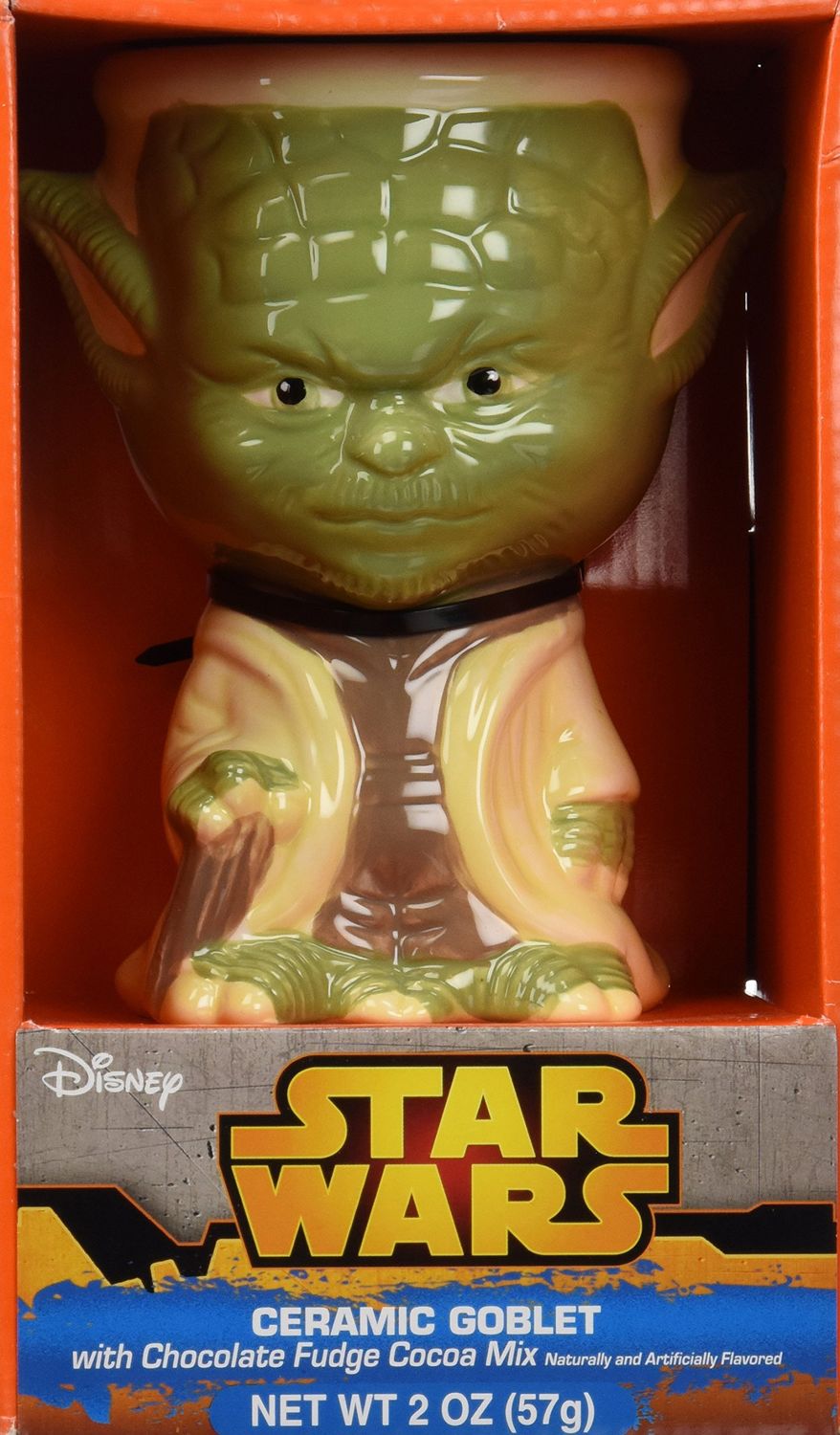 Star Wars Yoda Ceramic Goblet with Chocolate Fudge Cocoa Mix Gift Set