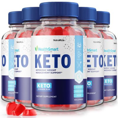 NutraRize Pack of 5 HealthSmart Keto Gummies for Advanced Weight Loss, Maximum Strength Supplement, Reviews 300 Gummies