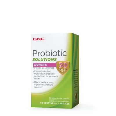 GNC Probiotic Solutions Womens Clinically Studied Multi-Strain for Women, Supports Digestive and Immune Health, Vegetarian 60 Capsules