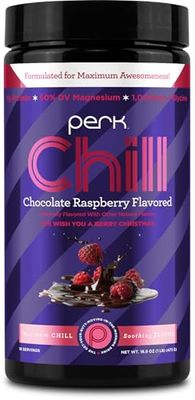 Perk Chill Chocolate Raspberry Flavored Drink Mix 18 Servings - Gluten Free, Soy Free, Peanut Free