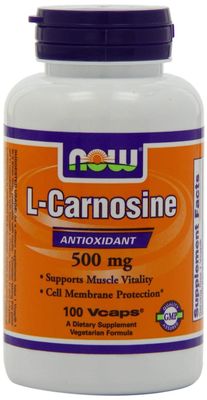 Now Foods, L-Carnosine 500mg 100 VegiCaps Pack of 2