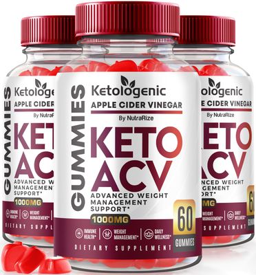 NutraRize Pack of 3 Ketologenic Keto ACV Gummies Advanced Weight Loss, Detox Formula, Apple Cider Vinegar Supplement 180 Gummies