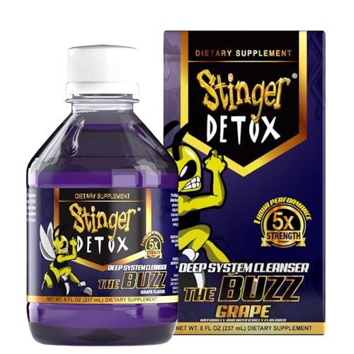 Stinger Detox Buzz 5X Extra Strength Drink - Grape Flavor - 8 FL OZ - 2 Pack