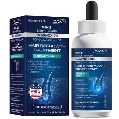 Minoxidil for Men Hair Growth Serum: Minoxidil 5 Percent with Biotin - Hair Regrowth for Men - Beard Growth Serum - Hair Loss Treatments - Minoxidil 5 - Faster Stronger Thicker Hair Growth - 60ml