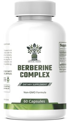 Detox Trees Berberine Supplement with Bitter Melon Extract and Banaba Leaf Extract - 1000mg Berberine HCL for Immune System, Weight Management - Non-GMO, Gluten-Free Berberine Complex, 60 Capsules