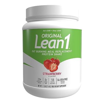 Nutrition 53 Lean 1 Meal Replacement Powder for Weight Loss, Fat Burner, Appetite Control Regular Tub 2500cc Strawberry (15 Servings)