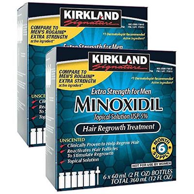 Kirkland WeyDOc Minoxidil 5 percent Extra Strength Hair Regrowth for Men, 12 Months