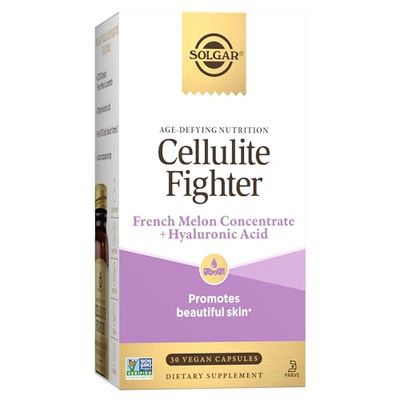 Solgar Cellulite Fighter Age-Defying Nutrition for Women-Promote Beautiful Skin with French Melon Concentrate Hyaluronic Acid and Vitamin C, Once Daily, Vegan, Dairy, Soy, Gluten Free, 30 Servings