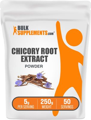 BulkSupplements.com Chicory Extract Powder - Keto Fiber - Prebiotic Fiber - Chicory Root Fiber - Chickory for Coffee - Fiber Drink Mix - Prebiotic Powder - Gut Health Powder 250 Grams - 8.8 oz