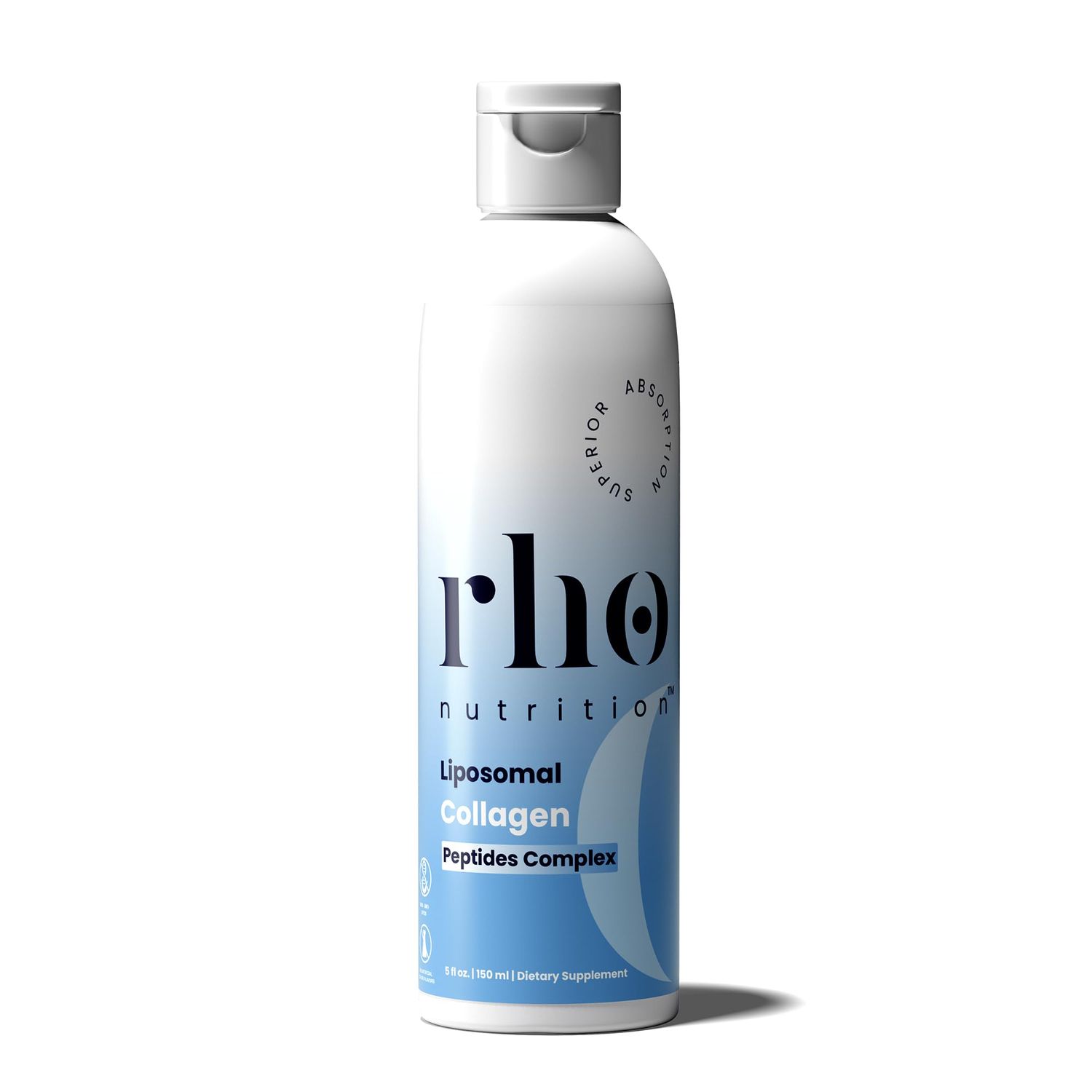 Rho Nutrition Liposomal Collagen Peptides - High-Absorption Liquid Collagen Supplement - Supports Skin Elasticity, Joint Health, and Overall Vitality for Healthy Aging, 5 fl oz