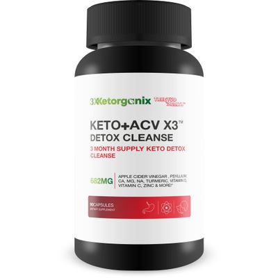 3X Ketorganix KetoACV 3X Detox Cleanse - 3 Month Supply Keto Detox Cleanse - Natural Mounjaro Detox Support with Full Body Cleanse - Promote Immune Health - Help Reduce Oxidative Stress