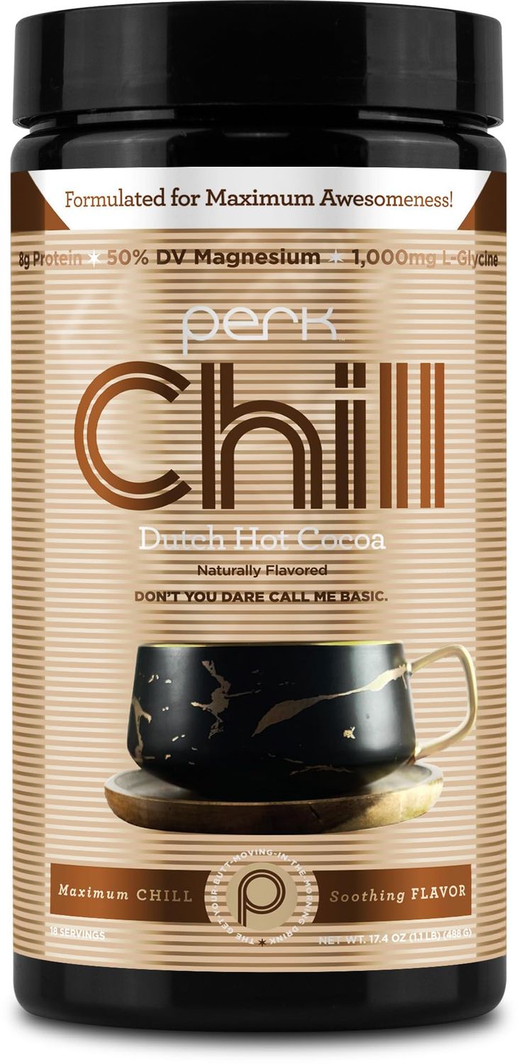 Perk Chill Dutch Hot Cocoa Flavored Drink Mix 18 Servings - Soy Free Peanut Free