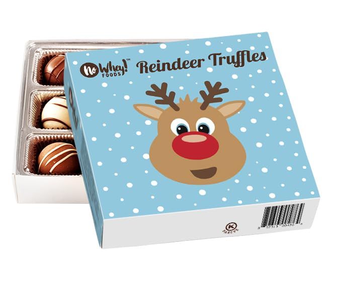 Vegan, Plant Based, Gluten Free Gourmet Chocolates  Rudolph&#39;s Truffle Collection (9 Pieces)  Dairy Free, Nut Free, Peanut Free, Soy Free  Allergy Friendly Gifts  By No Whey! Foods