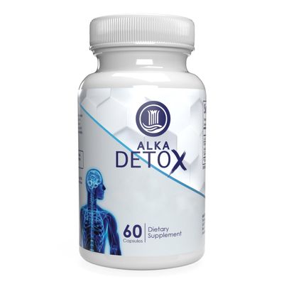 AlkaDetox Binder Tablet with Fiber chlorella, Liver Gut Detox Cleanse, Colon and Toxin Flush. glycine and Dandelion Root and salud, Pure no fillers. 60 Capsules.