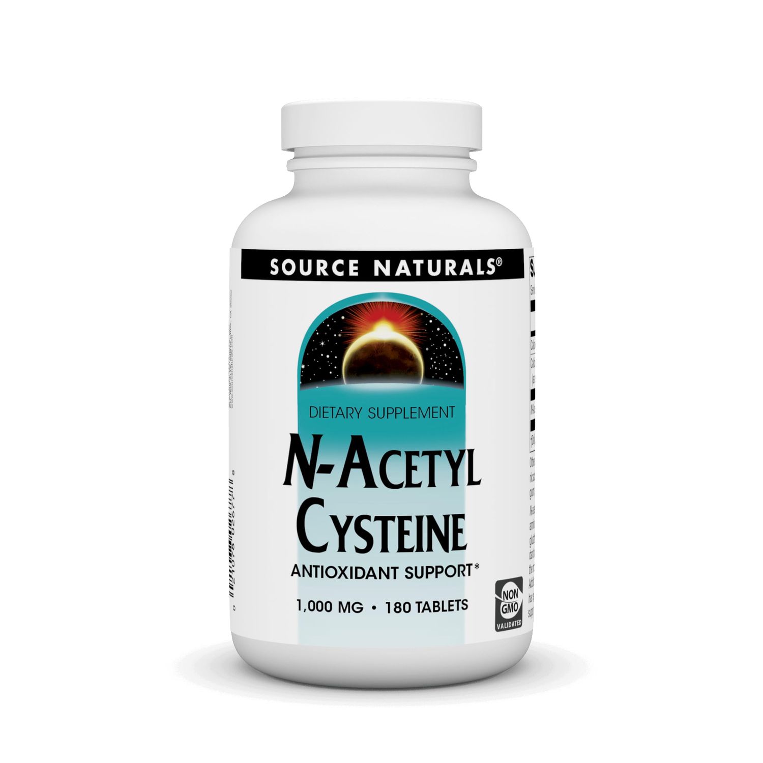 Source Naturals N-Acetyl Cysteine Antioxidant Support, Dietary Supplement That Supports Respiratory Health, 1,000 mg - 180 Tablets