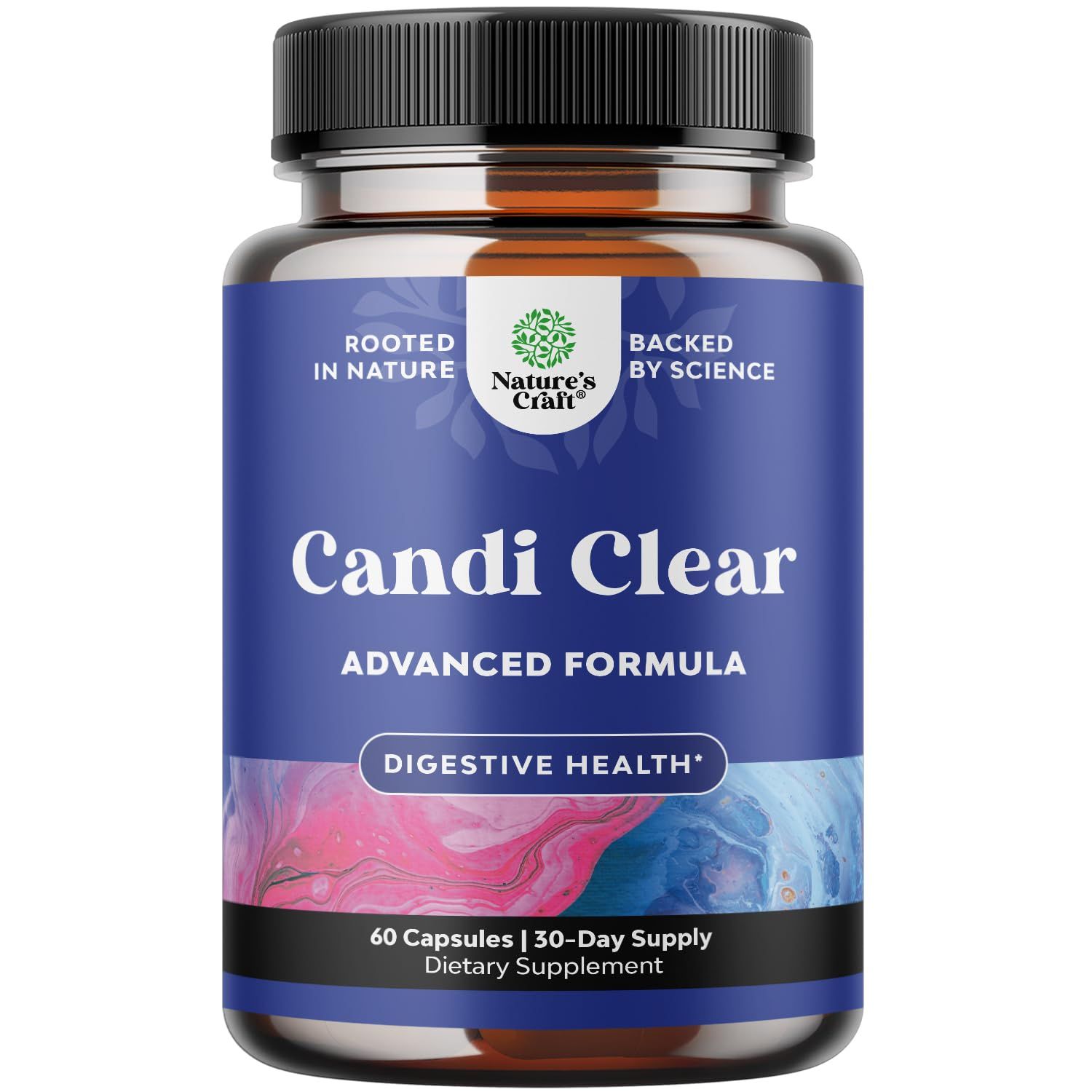 Natures Craft Candi-Clear Body Cleanse Detox for Women - Anti Overgrowth Gut Detox for Women with Caprylic Acid Black Walnut Wormwood and Oregano - Full Body Cleanse with Pre and Probiotics