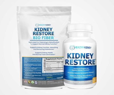 Kidney Restore Ultimate Kidney Cleanse Supplement Package for Optimal Kidney Cleansing. Kidney Support for Kidney Restoration Kidney Health 2 Pack 2.5 Lbs Fiber 60 Ct. Restore