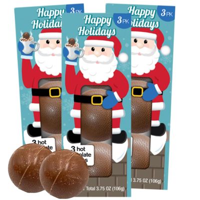 Sweetzo Santa Hot Chocolate Melts, Festive Holiday Cocoa, Treats for Christmas Parties and Stocking Stuffers - 1.25 Ounces 9 Total