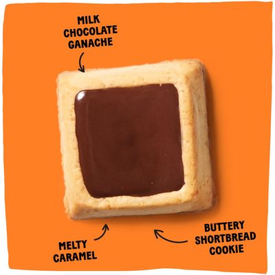Michel et Augustin Treat 3-Pack of Gourmet Milk Chocolate &amp; Caramel Shortbread Cookies, 15 Individually Wrapped French Butter Cookies per Bag
