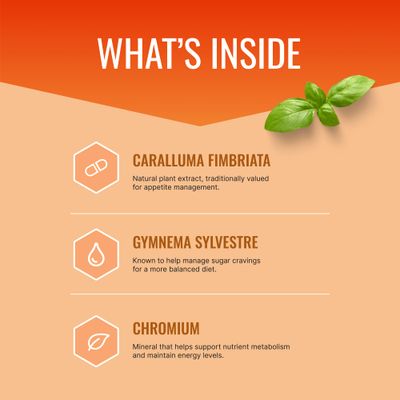 Approved Science Appetite Suppressant - Gymnema, Chromium, Cayenne Pepper - 60 Capsules - Made in The USA