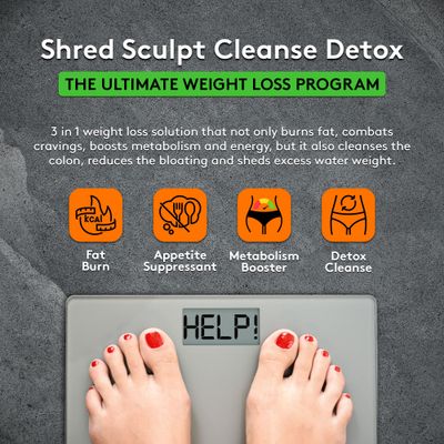 Youth Tonic Sculpt Shred Cleanse Detox 3X Weight Loss Pills: Appetite Suppressant, Fat Burner, Energy Booster Nighttime Cleanse for Diet - 120 Pills