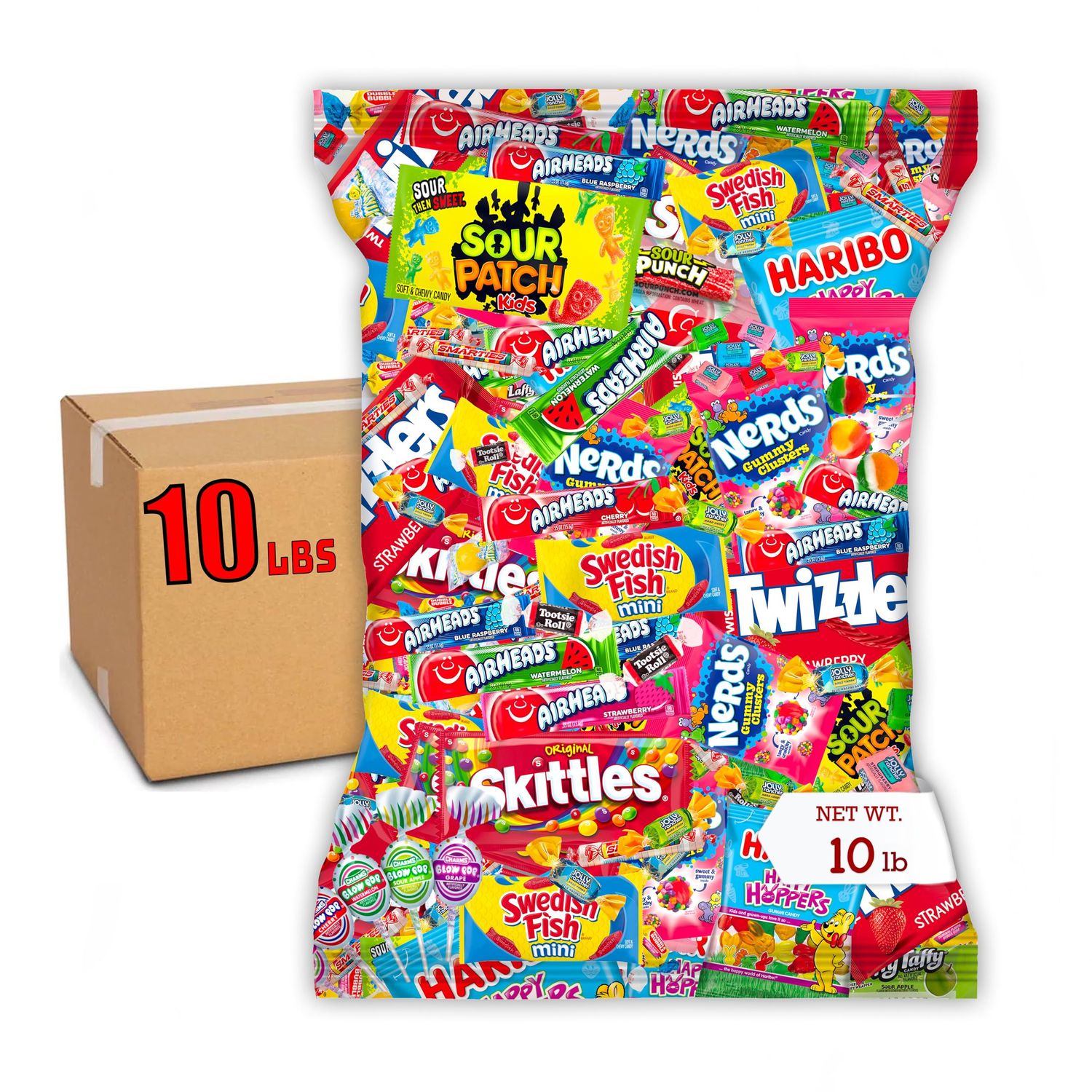 Bulk Candy Variety Pack - 10 lb Candy - Candy Bulk Individually Wrapped Candy- Halloween Candies - Trick Or Treat Candies - Pi ata Filler Stuffers - Pinata Candy Stuffers - Candy Party Favors