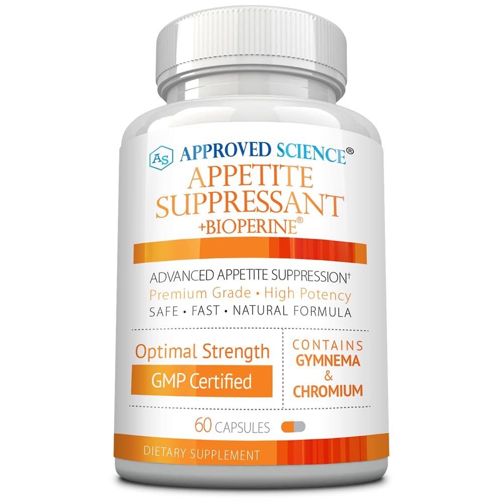 Approved Science Appetite Suppressant - Gymnema, Chromium, Cayenne Pepper - 60 Capsules - Made in The USA