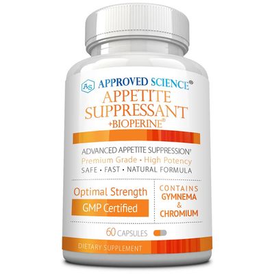 Approved Science Appetite Suppressant - Gymnema, Chromium, Cayenne Pepper - 60 Capsules - Made in The USA