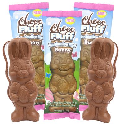Chocolate Marshmallow Easter Bunnies, Individually Wrapped, Basket Stuffer Gifts, 3.8 Ounces Pack of 3