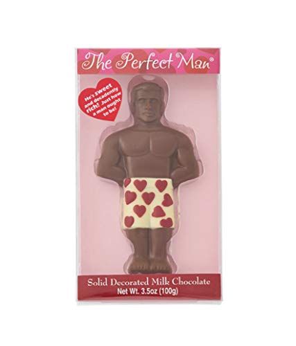 The Perfect Man Valentines Day Solid Decorated Milk Chocolate - 3.5oz
