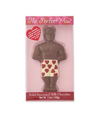 The Perfect Man Valentines Day Solid Decorated Milk Chocolate - 3.5oz