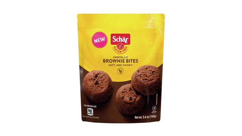 Sch r Gluten-Free Chocolate Brownie Bites, 8-Pack - Crispy Wafer Center, Smooth Premium Chocolate, Non-GMO, No Artificial Preservatives, Perfect Snack or Dessert