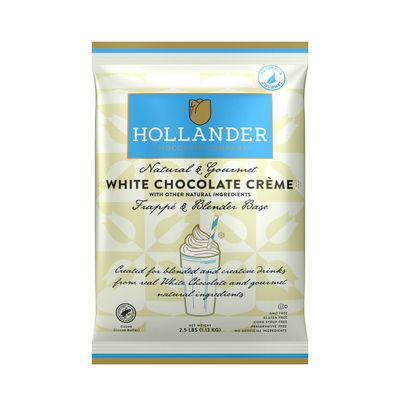 Hollander White Chocolate Creme Frappe Powder All Natural Gourmet Blender Base 2.5 LB Bag