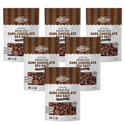 Bakery On Main Decadent Granola, Dark Chocolate Sea Salt - Whole Grain Bakeshop Bliss, Gluten-Free, Non-GMO, 11 Ounce Pack of 6