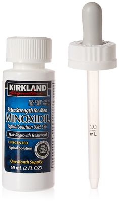 Minoxidil for Men 5 Extra Strength Hair Regrowth for Men YHFNfo, 1 Month Supply by Kirkland Signature, 2 oz Bottle
