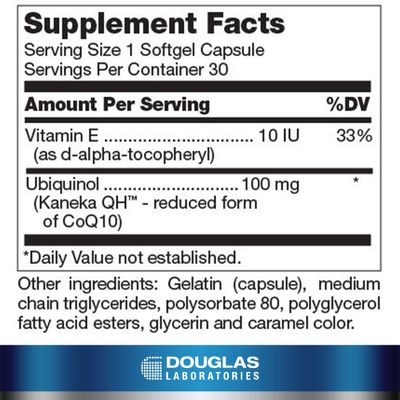 Douglas Laboratories Ubiquinol-QH CoEnzyme Q10 to Support Healthy Aging and Cardiovascular Function 30 Softgels