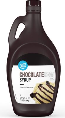 Amazon Brand - Happy Belly Chocolate Syrup, 48 oz, 3 Pound (Pack of 1)