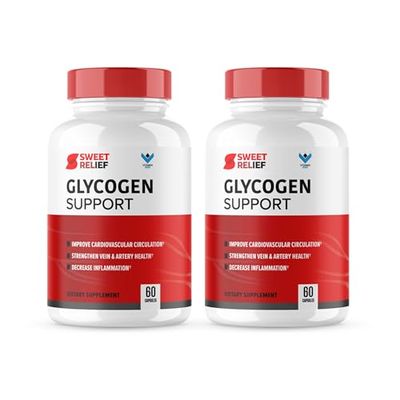 2 Pack Sweet Relief Glycogen Support - SweetRelief Blood Vessel Cleaner, Sweet Relief Capsules, Advanced Formula for Overall Wellness, Sweet Relief Reviews 120 Capsules 2 Month Supply
