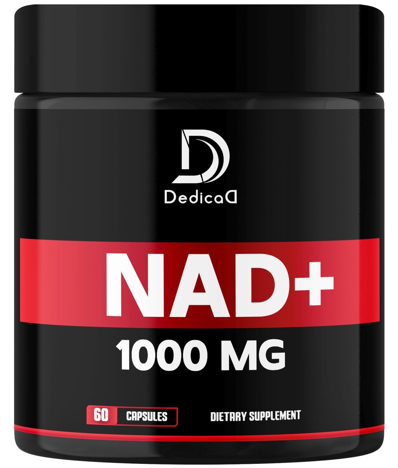 DEDICAD NAD Supplement 1000 mg - Pure NAD Supplement - Energy and DNA Repair, Aging Defense, Brain Function - 60 Capsules