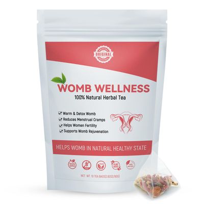 Laicuherb Natural Womb Fertility Tea for Women Ovary and Uterus Cleanse, Womb Detox Fibroid Tea Helps with Hormone Balance and Get Pregnant Fast for Women, Pcos Tea for Period Regularity 10 Teabags