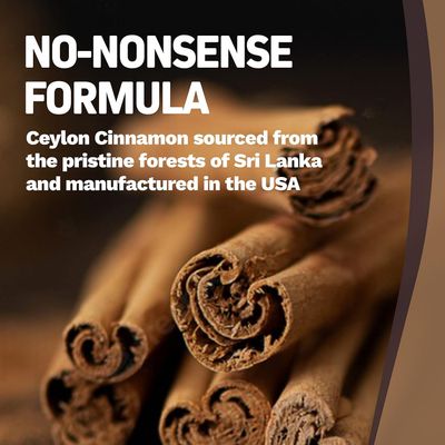 Herbtonics Pure Ceylon Cinnamon Capsules Immune System, Healthy Weight Management Non-GMO, Gluten Free 1500 Mg - 120 Capsules