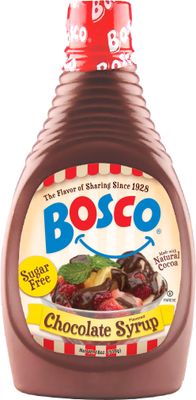 Bosco Sugar Free Chocolate Syrup, 18 oz 2 Pack Fat Free, Gluten Free, Made with Natural Cocoa