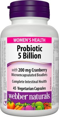 Webber Naturals Womens Multi Probiotic with Cranberry, 45 capsules