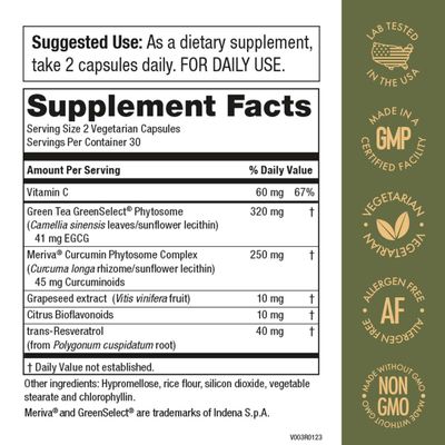 Purity Products Green Tea CR wPhytosome Technology for Boosted Bioavailability from Chris Kilham 60 Capsules