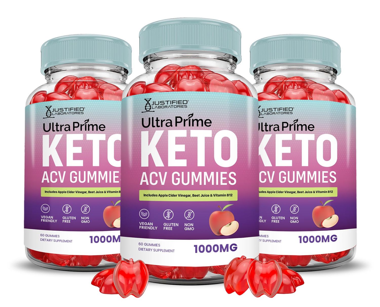 3 Pack Ultra Prime Keto ACV Gummies Advanced Formula 1000MG UltraPrime Keto Gummies Apple Cider Vinegar Formulated with Pomegranate Beet Juice Powder B12 Vegan Non GMO 180 Gummys