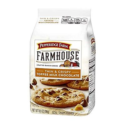 Pepperidge Farm Thin Crispy Toffee Milk Chocolate Cookies, 6.9 oz Pack of 2