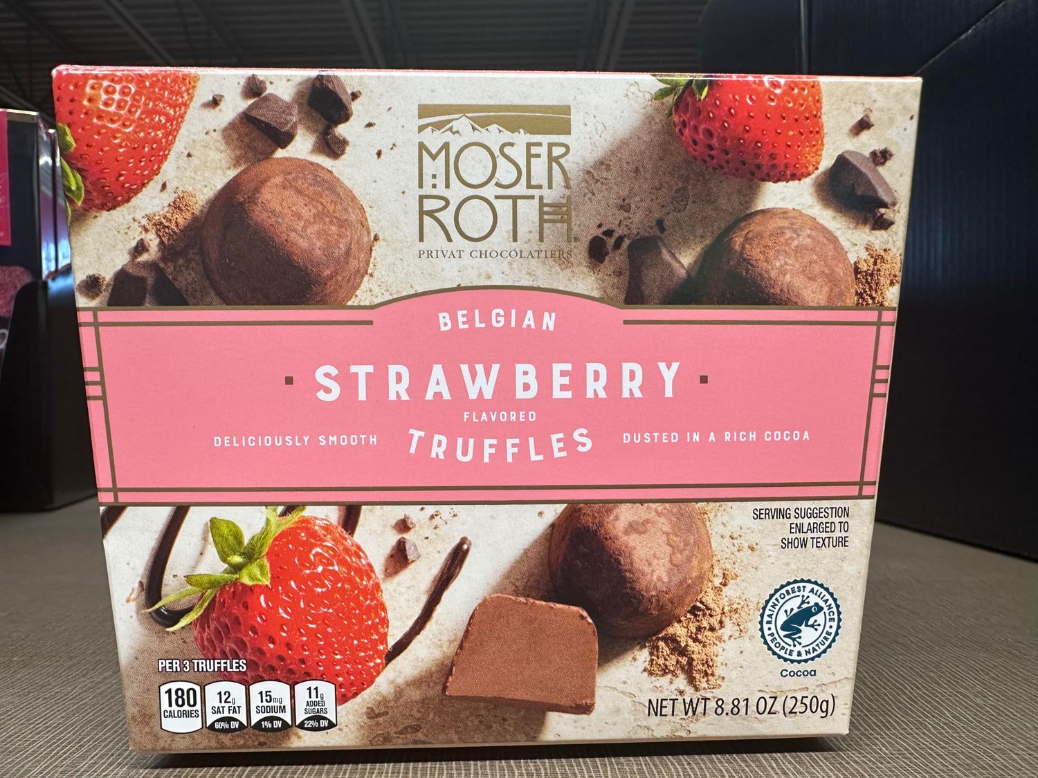 Moser Roth Belgian Strawberry Flavored Truffles, 8.81 oz 1 Box