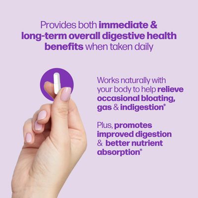 Culturelle Bloating Gas Defense, Digestive Enzymes Probiotics for Digestive Health, 30 Capsules, Supports Occasional Indigestion Discomfort