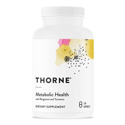 THORNE Metabolic Health - Gut Health Supplement to Aid Weight Management - Bergamot with Silicon Dioxide - Turmeric Supplement to Support Blood Health Vessels - 120 Capsules